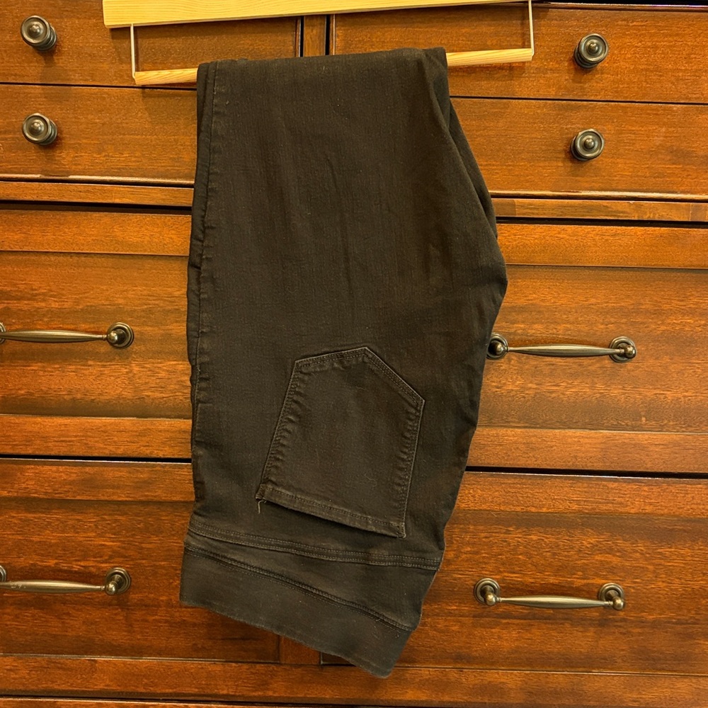 Black Denim Jeggings Size 16 Regular Women Stretch Skinny Pants Plus Size Soft